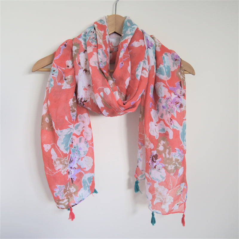 Scarf Coral Floral