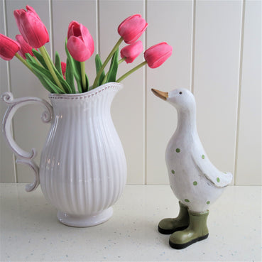 Duck in Olive Boots