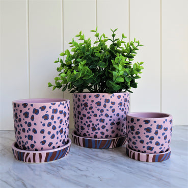Pink Safari Pot Set of 3
