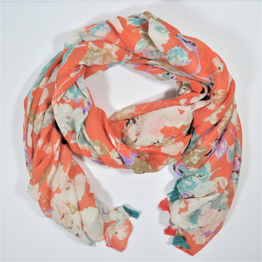 Scarf Coral Floral