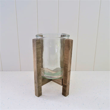 Rustic Glass Candleholder