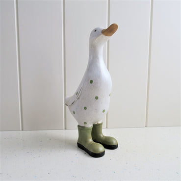 Duck in Olive Boots